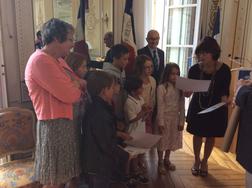 Le 3/07 - La préfète à la remise des prix de l'éducation citoyenne à l'Hôtel de Ligneris, à Chartres