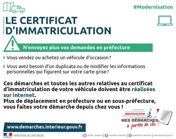 Systeme D Immatriculation Des Vehicules Demarches Administratives Accueil Les Services De L Etat En Eure Et Loir