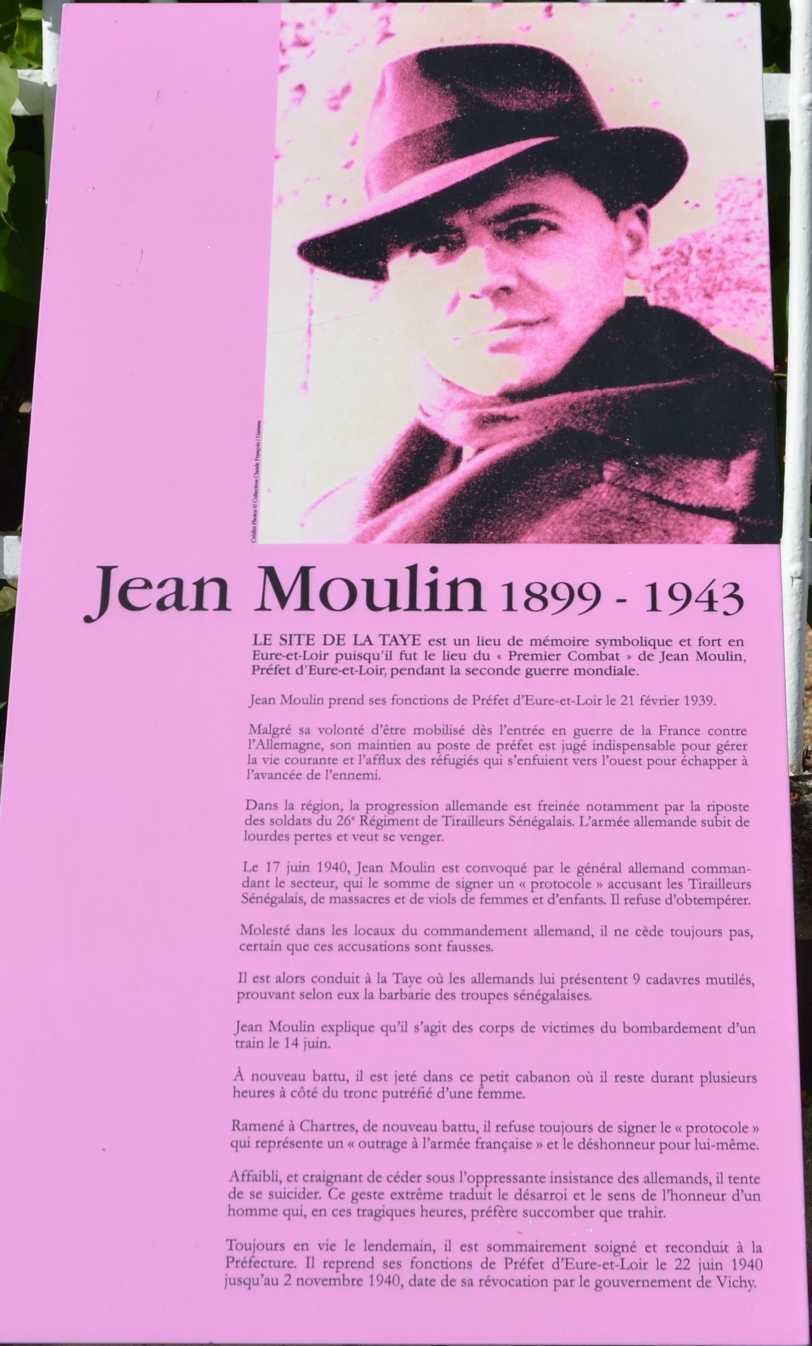 17 juin : Commémoration du 1er acte de Résistance de Jean Moulin / Juin / Année 2020 / Archives des actualités / Actualités / Accueil - Les services de l'État en Eure-et-Loir